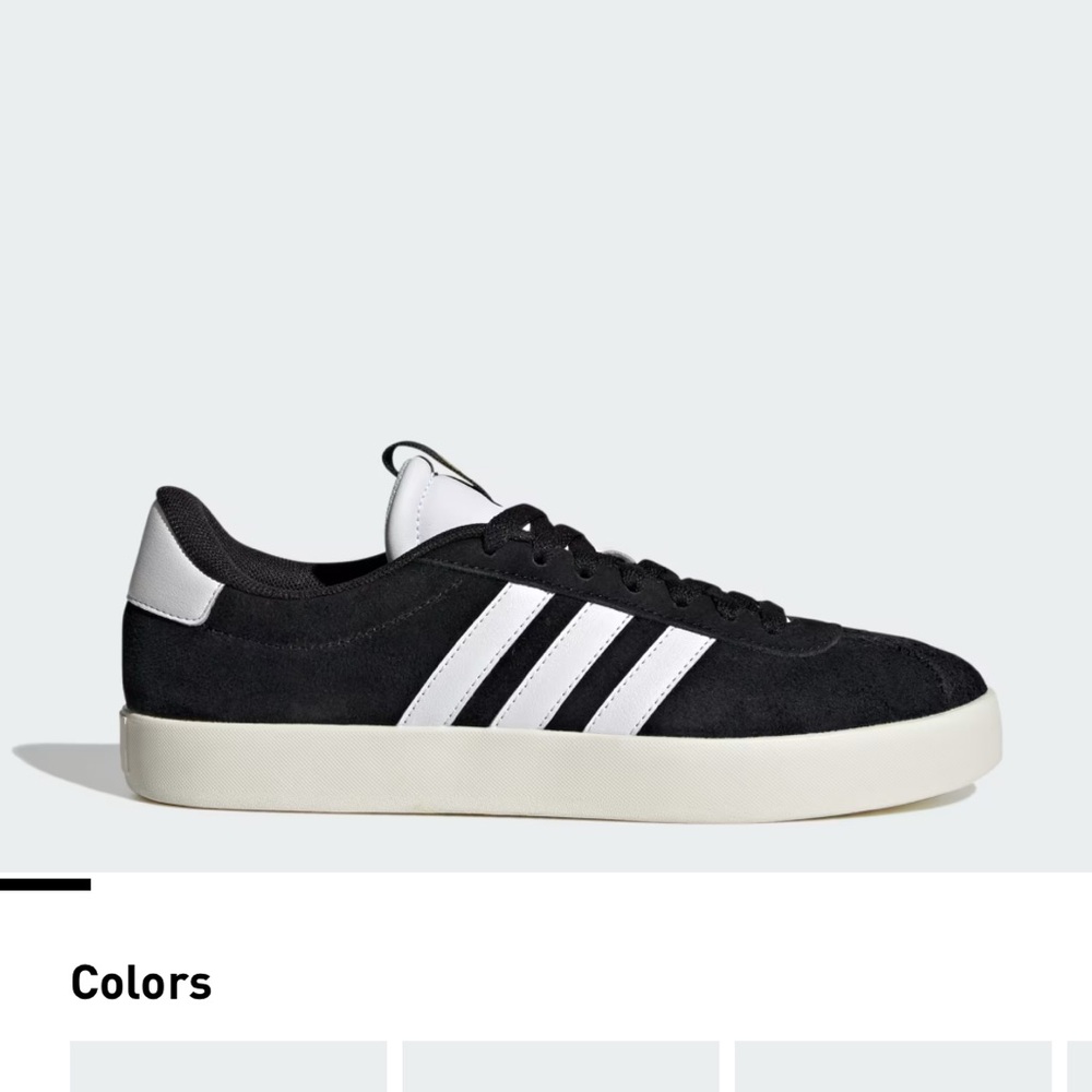adidas women’s VL COURT 3.0 SHOES black and white nwot size 7.5